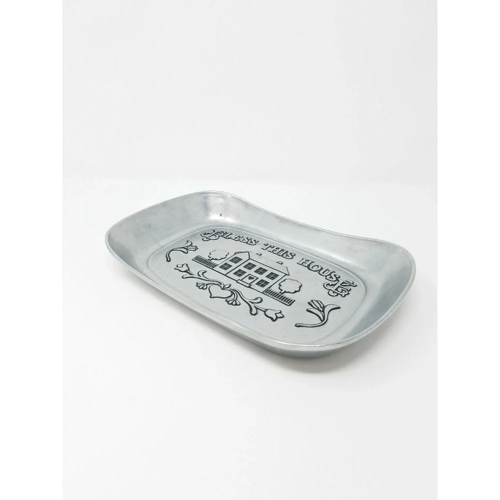 Vintage Wilton Armetale pewter metal bread tray 